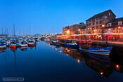 boats, harbor, blue, barbican, plymouth