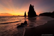 rialto beach, olympic national park, sunset
