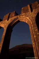 llanthony priory, ruins, night, stars
