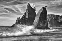 wave, beach, rialto, olympic national park, washington, sea 