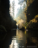 columbia river gorge, waterfall, punchbowl, 