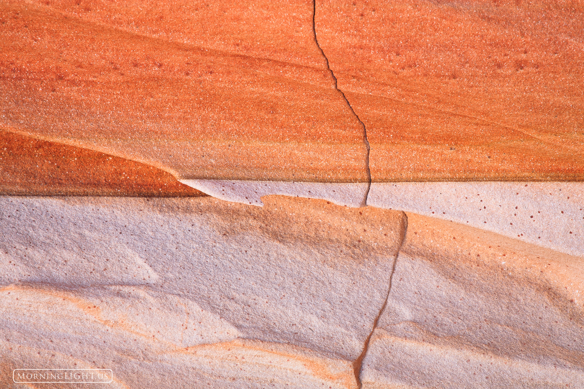 I've called this little sandstone abstract "Division". It is interesting to see these two colors of sandstone sharply divided...
